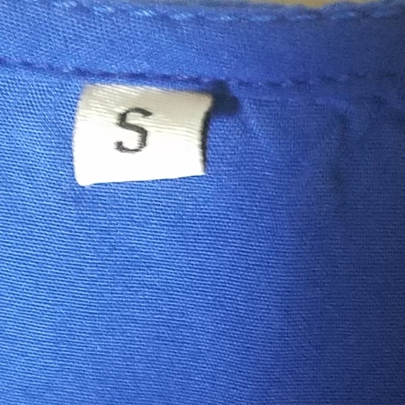 SOLD BOHO oversized blue/purple dress small - Picture 4 of 7